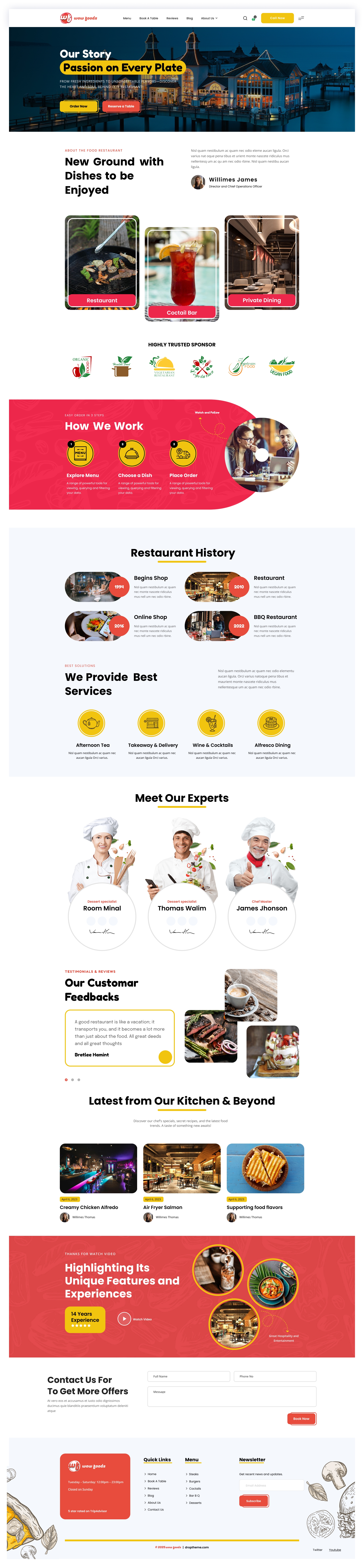 WoW Foods - Restaurant Theme (Taste That Says Wow!)