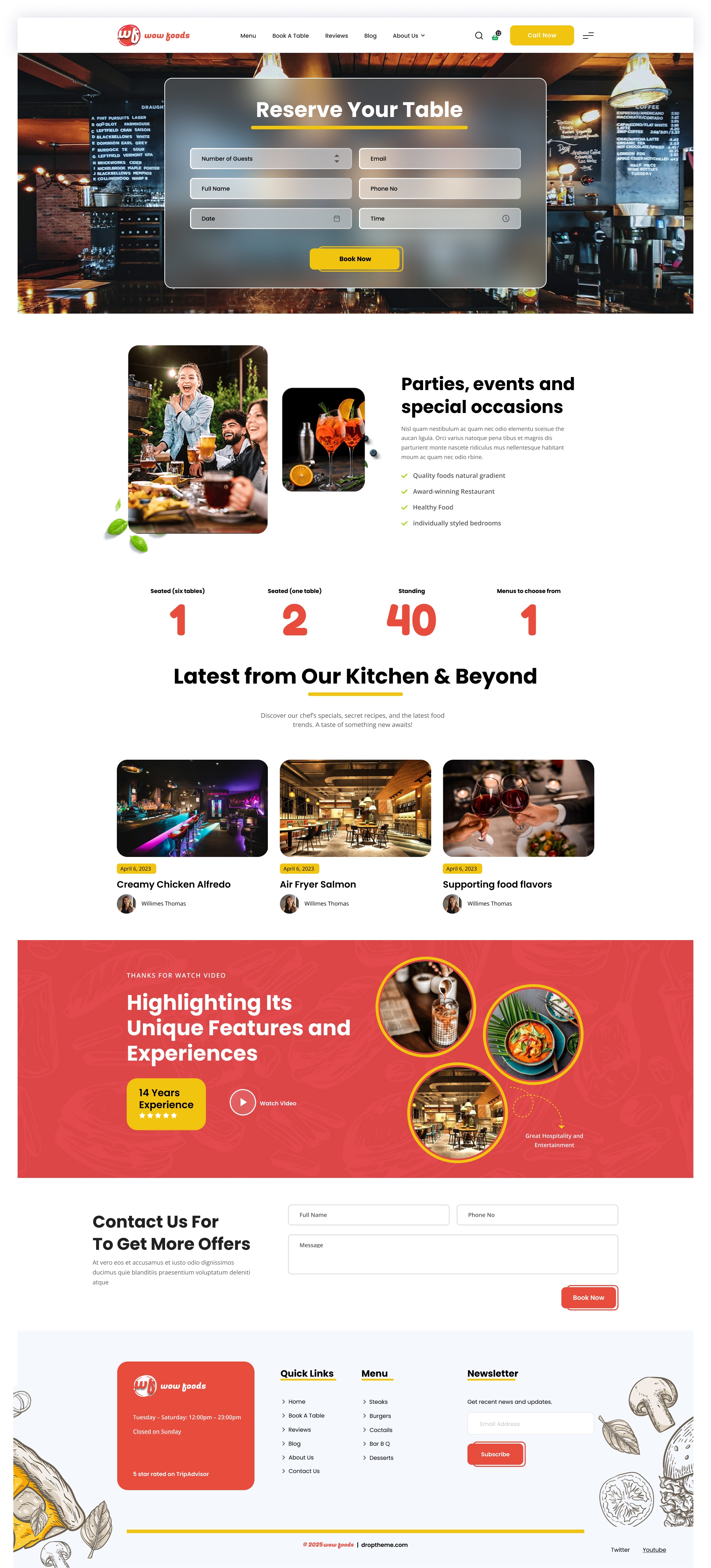 WoW Foods - Restaurant Theme (Taste That Says Wow!)