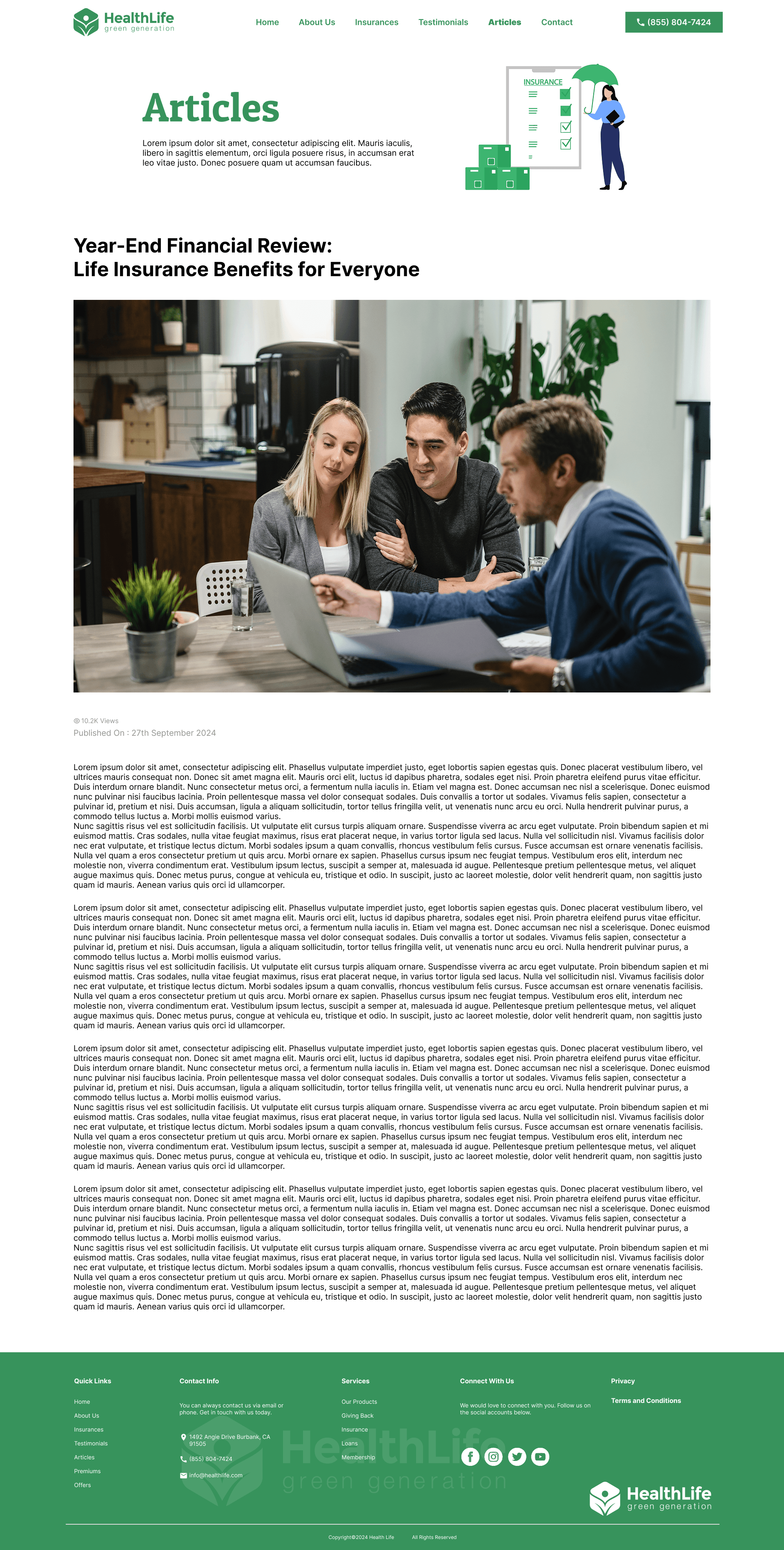 HealthLife – Modern Insurance & Financial Protection