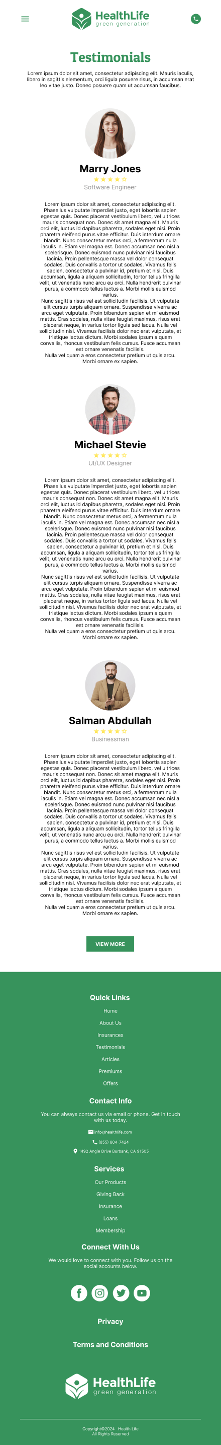 HealthLife – Modern Insurance & Financial Protection