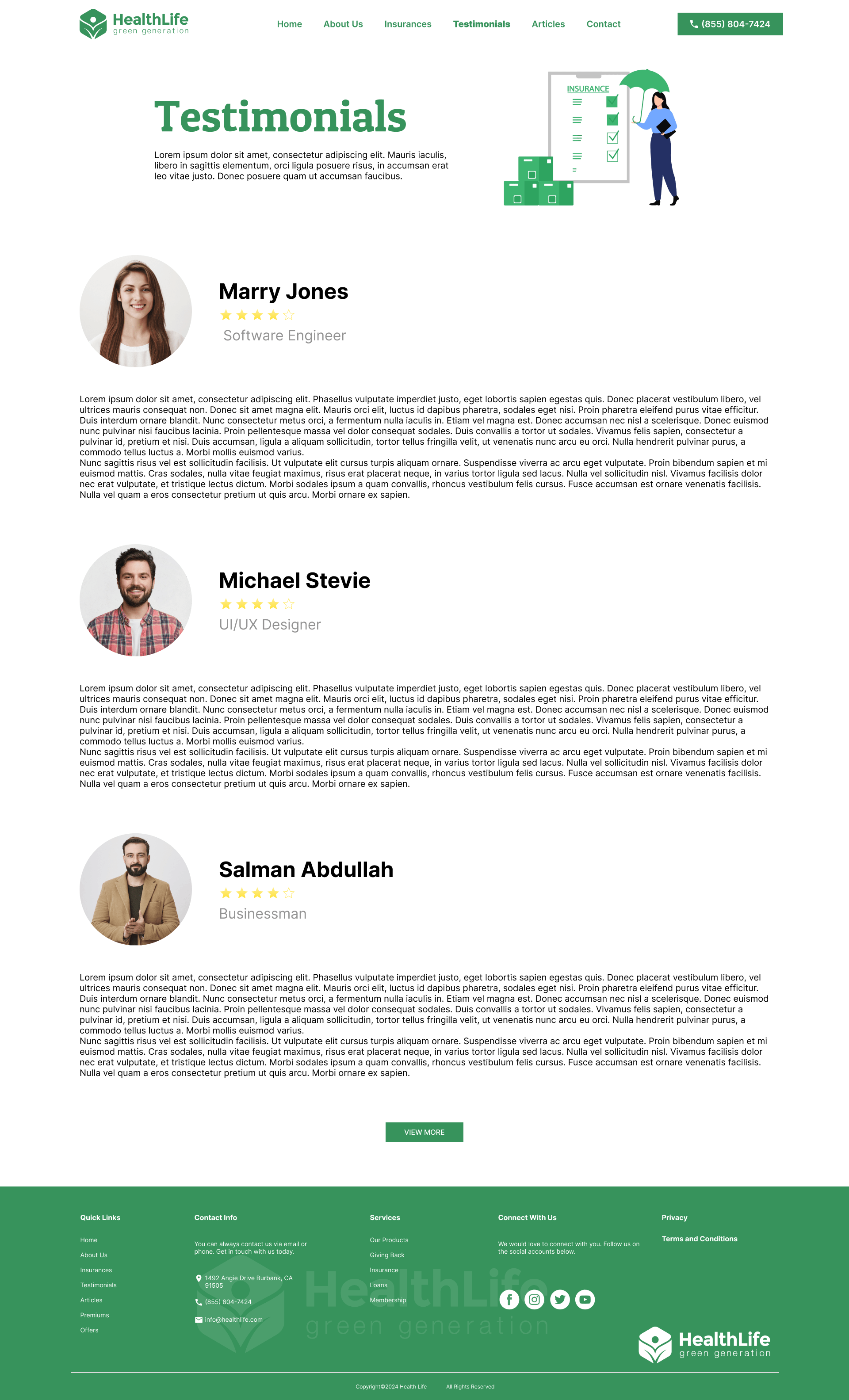 HealthLife – Modern Insurance & Financial Protection