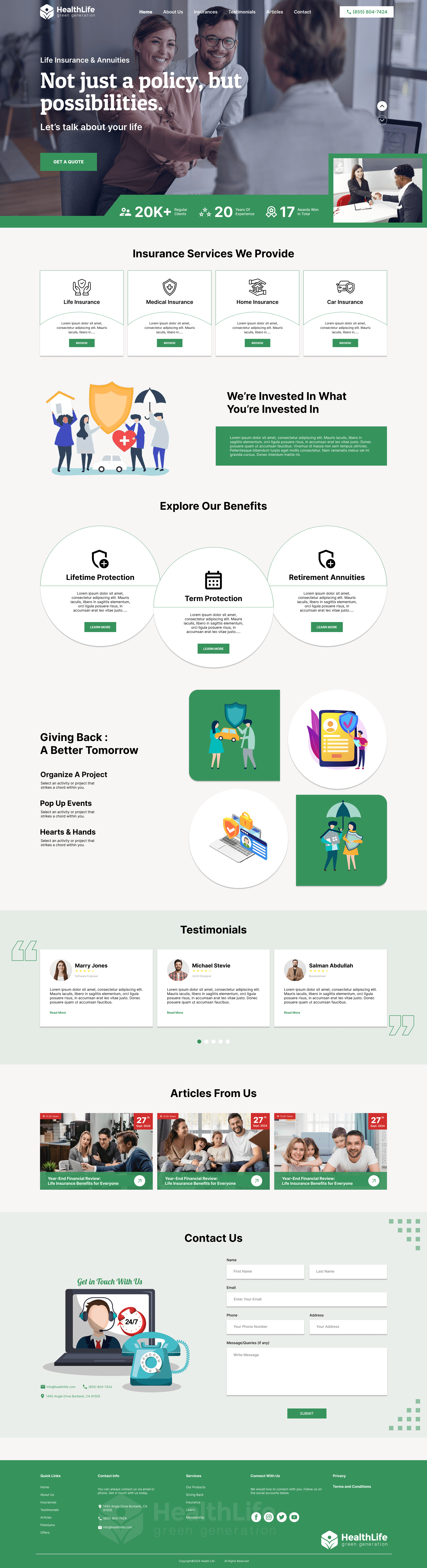 HealthLife – Modern Insurance & Financial Protection