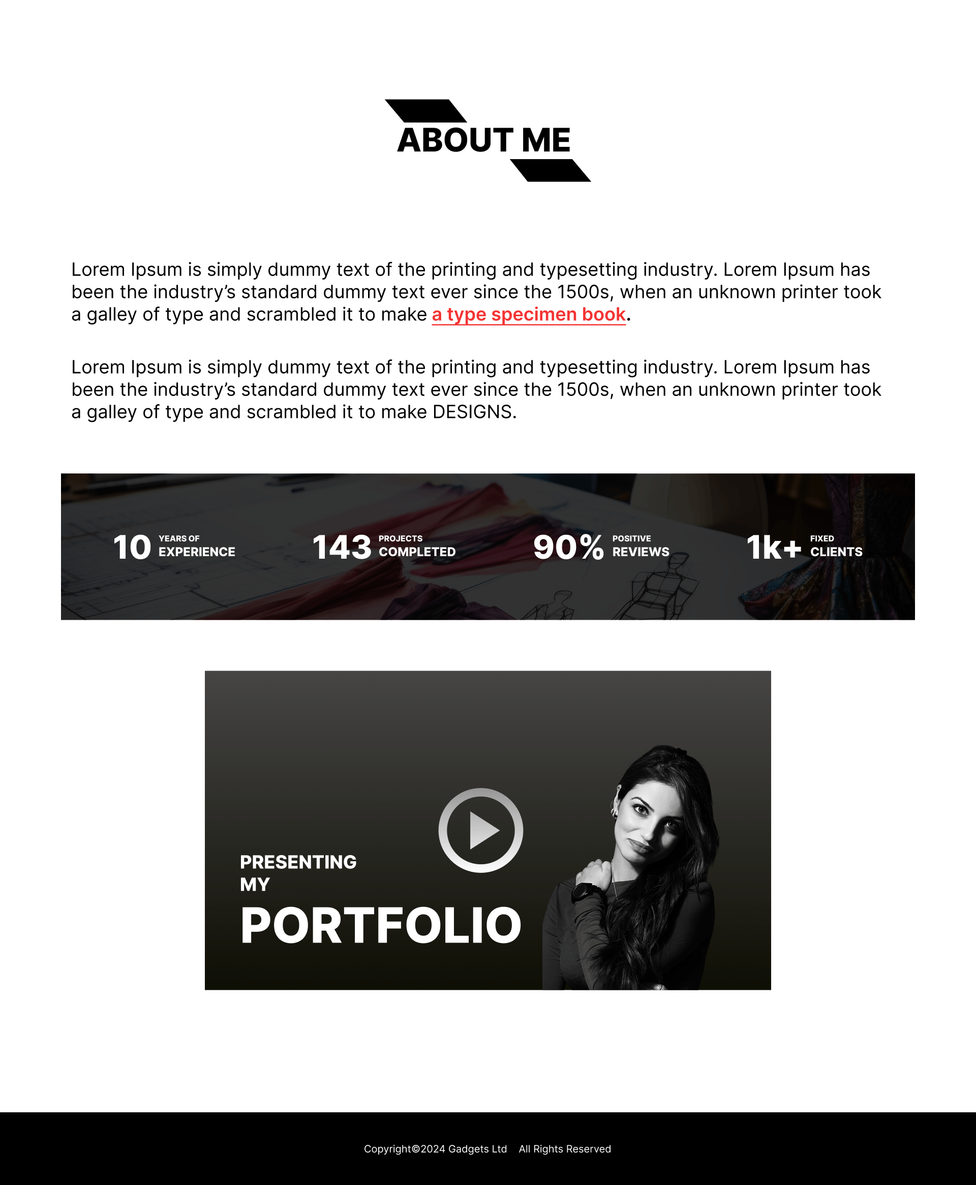 Website for Fashion Designer