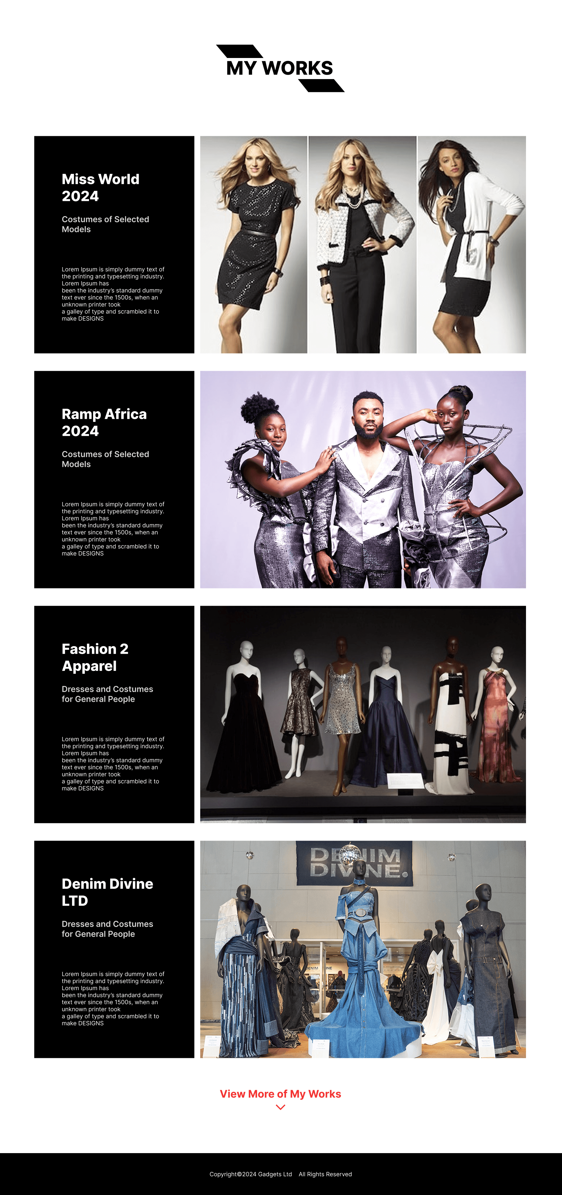 Website for Fashion Designer