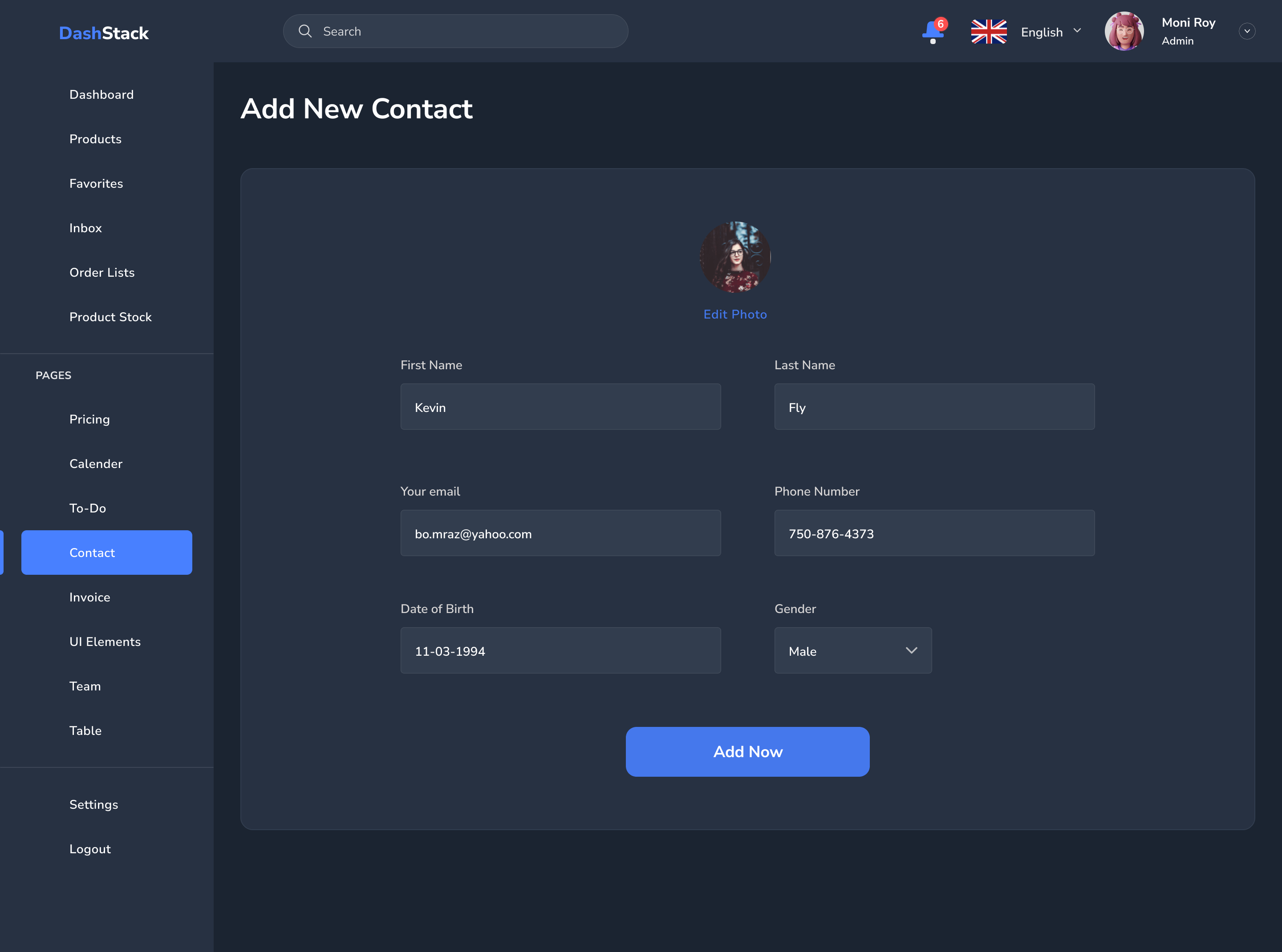 DashStack – Modern & Comprehensive Admin Dashboard Template
