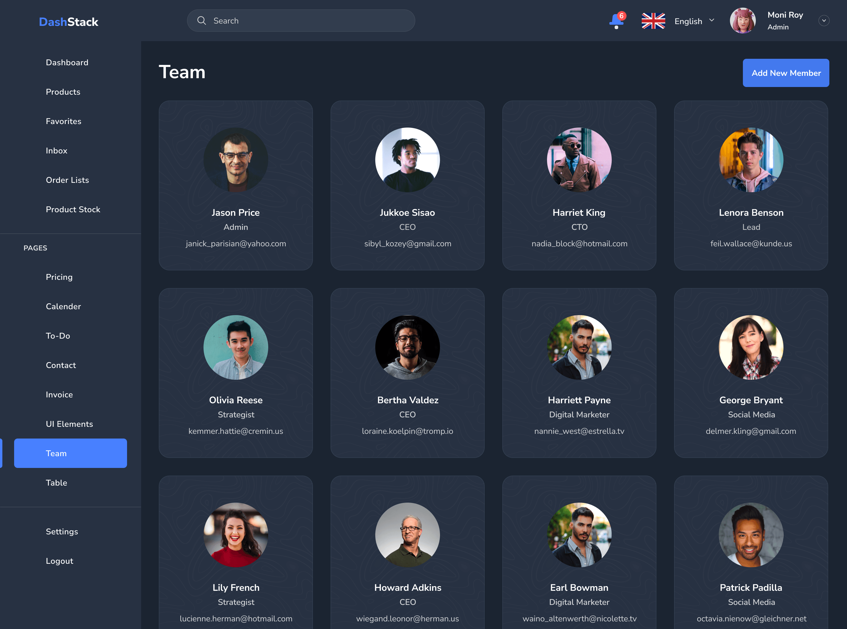DashStack – Modern & Comprehensive Admin Dashboard Template