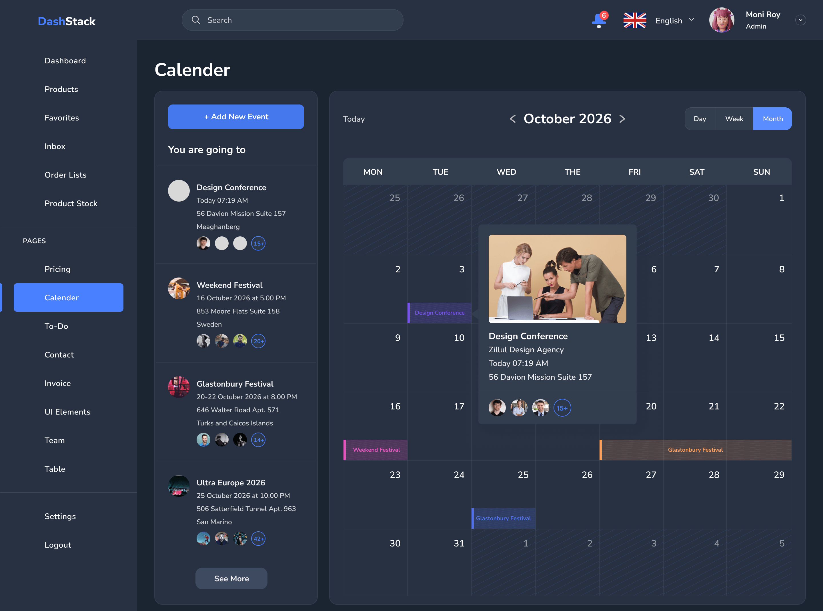 DashStack – Modern & Comprehensive Admin Dashboard Template