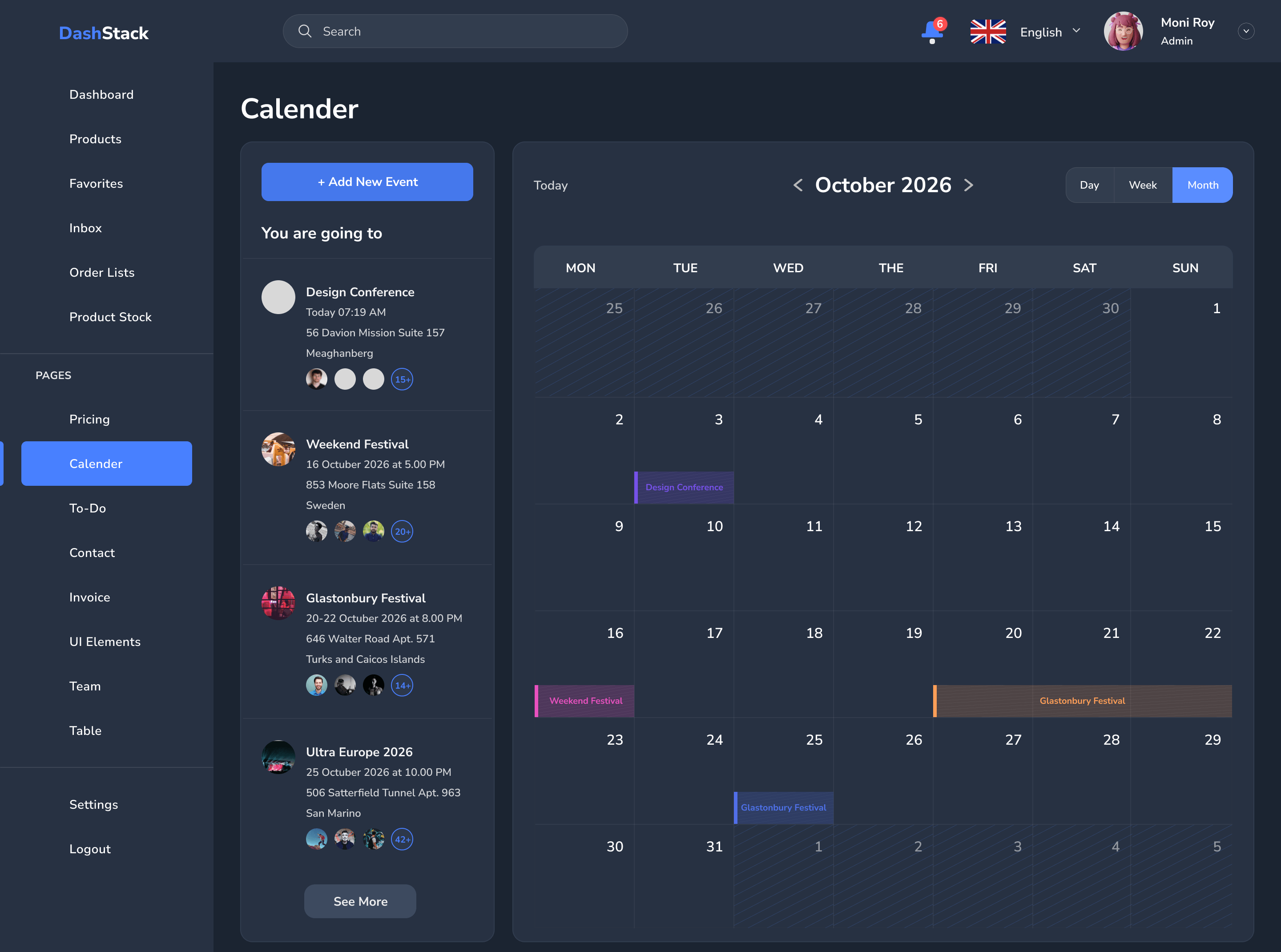 DashStack – Modern & Comprehensive Admin Dashboard Template