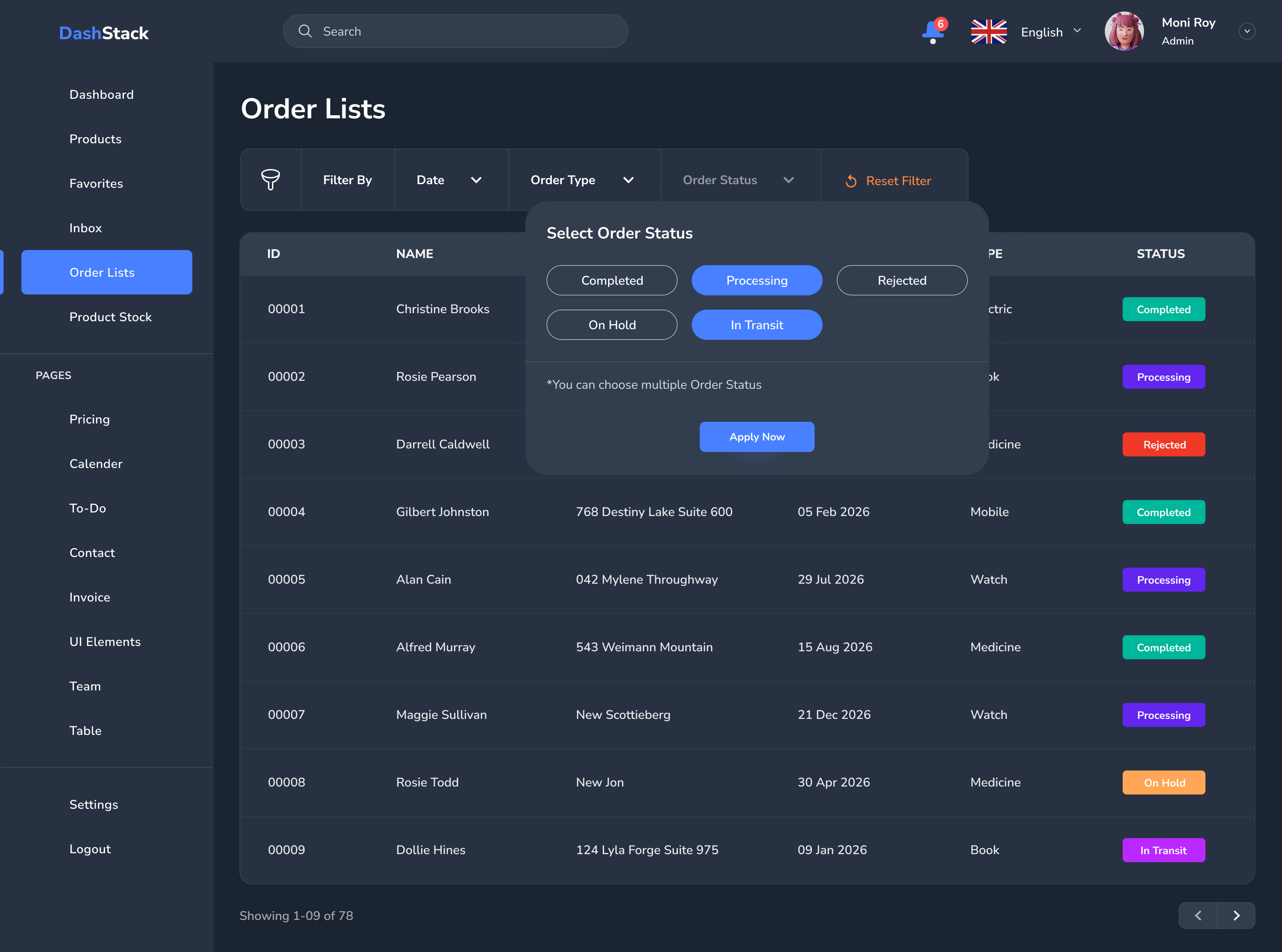 DashStack – Modern & Comprehensive Admin Dashboard Template