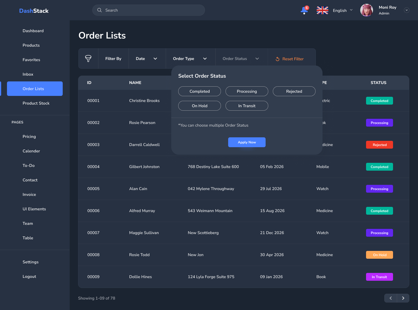 DashStack – Modern & Comprehensive Admin Dashboard Template