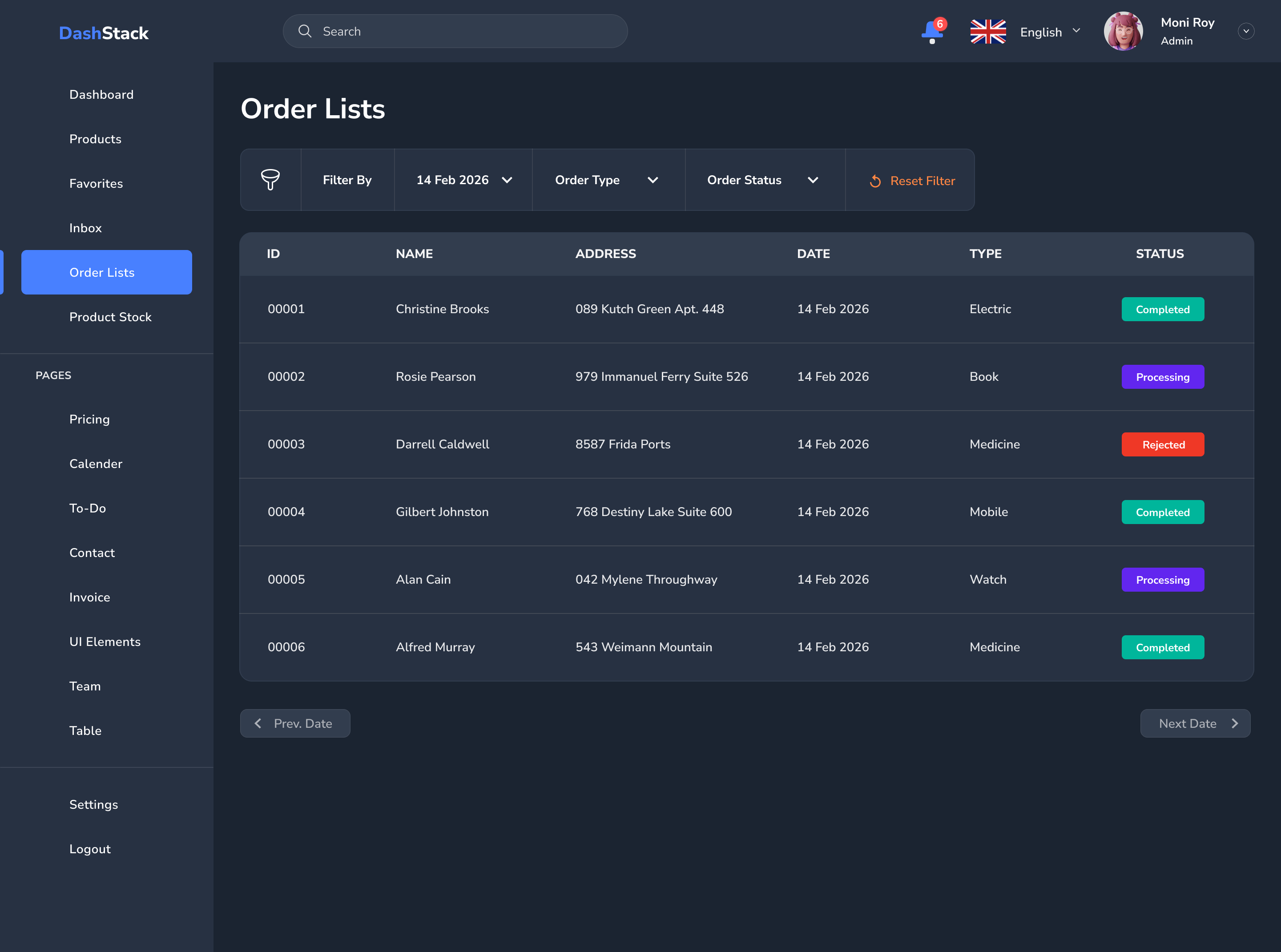 DashStack – Modern & Comprehensive Admin Dashboard Template